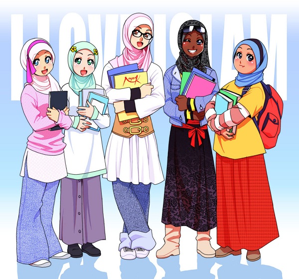  gambar  gambar  kartun  muslim muslimah  berjilbab  jpg 